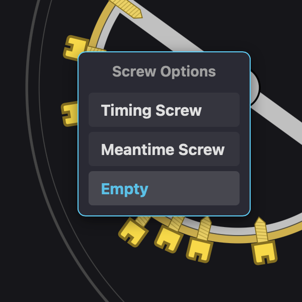 Timing screws example 2